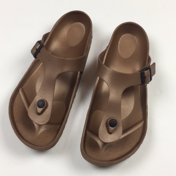 birkenstock gizeh eva bronze